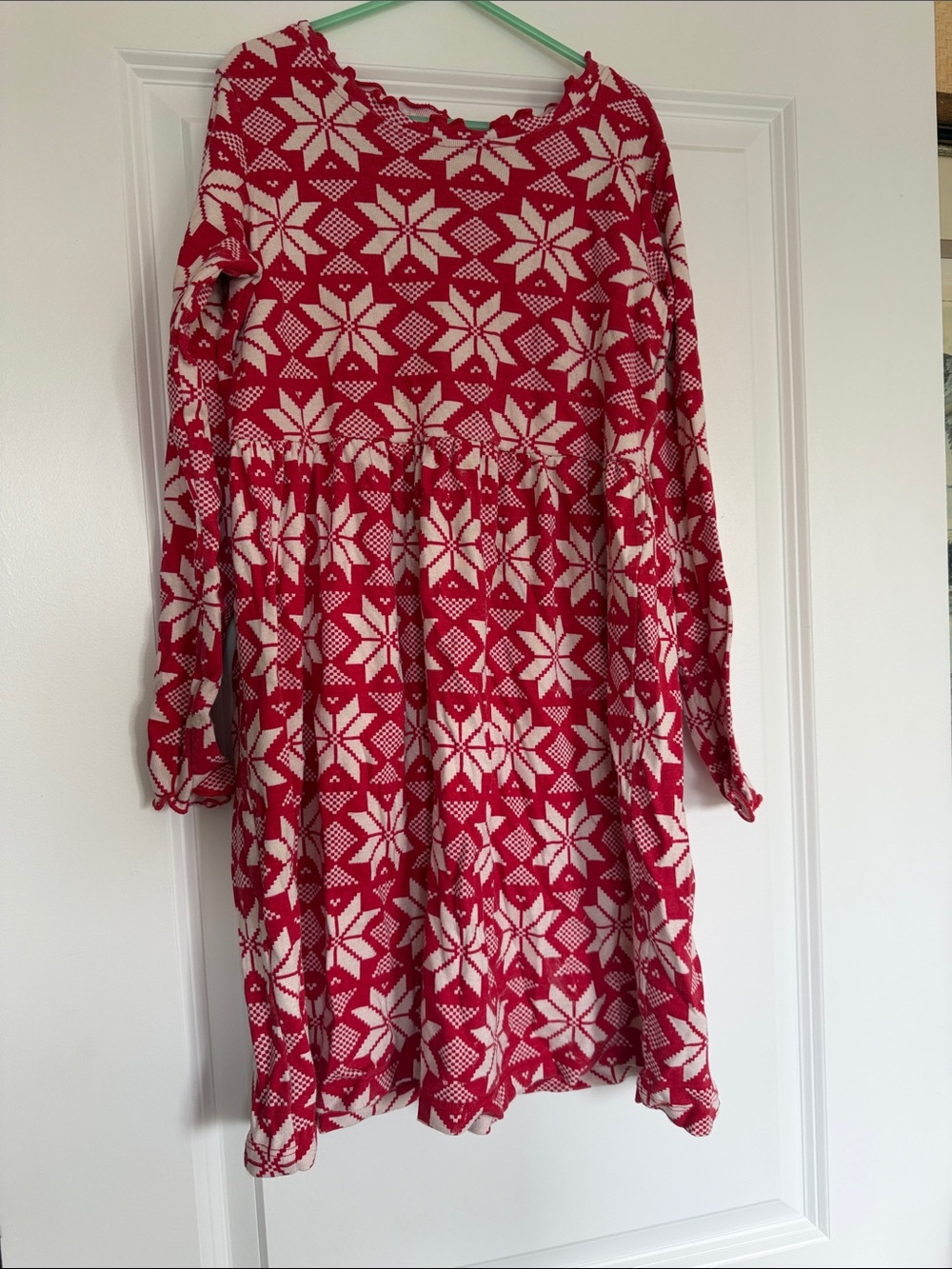 Hanna Andersson Red and White A-Line Snowflake Skirt